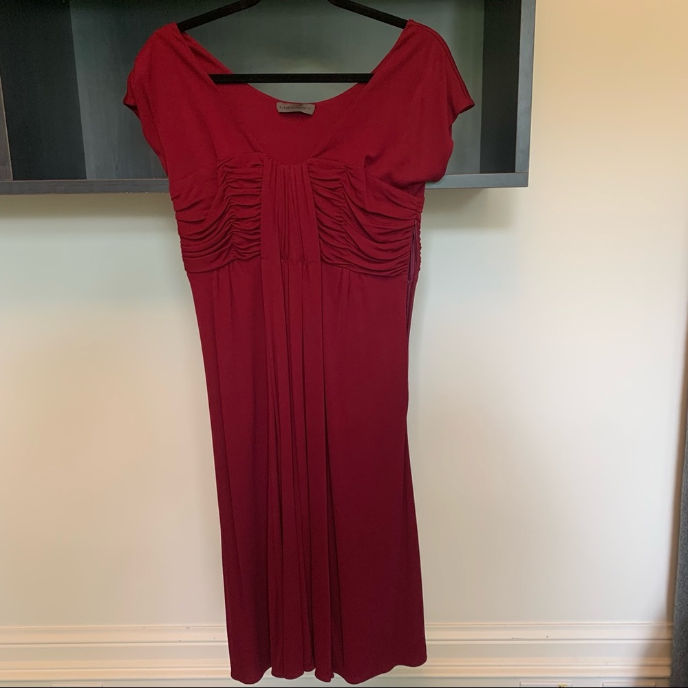 Alberta Ferretti Raspberry Mid-Length Dress